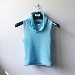 90s VINTAGE Turquoise Knit Top